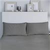 Fusion Biancheria da Letto Spazzolata, Coppia di federe, Cotone, Carbone, 50 x 75cm Housewife, 2 unità