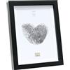 Deknudt Frames S40AK2-P1-15.0X20.0 - Portafoto Basic con passpartout, con modanatura alta, in legno/MDF, 22,2 x 17,2 x 2,96 cm, colore: nero