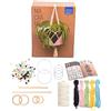 Vaessen Creative Kit di Macramè, Include Filo per Macramè in Più Colori, Perline di Legno, Pioli di Legno, Cerchi di Legno e Metallo, Acchiappasogni e Altro, Multicolore