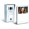 SCS Sentinel Videocitofono 2 fili con schermo 4,3 e pulsantiera con visiera/Videocitofono cablato, tasti touch, portanome retroilluminato, kit completo, installazione a 2 fili PVF0051