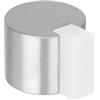 EVI Herrajes 04019324BAM EVI Accessori I-193/24-B-Tope Adesiva per Porta, Finitura Opaca, in Acciaio Inox, Base in Gomma, Colore: Bianco, 24mm