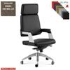 Elleci Office Omnia Poltrona direzionale con oscillante a fulcro avanzato base alluminio verniciata grigia tessuto Angel class 1 IM