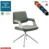 Elleci Office Omnia Poltrona interlocutore girevole, base alluminio piramidale a 4 gambe verniciata grigia ONE class 1 IM