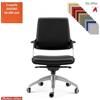 Elleci Office Omnia Poltrona semi direzionale con oscillante a fulcro avanzato base alluminio verniciata grigia ecopelle GAZEBO Class 1IM