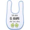 Supermolon 03779 - Yo Soy el Guapo de los Dos Bavaglino Mellizas con Velcro, Blu Celeste, Unisex
