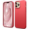elago Silicone Liquido Custodia Cover Compatibile con iPhone 13 Pro Max Case (6.7), Cover Protettiva per Fotocamera con Schermo Intero, Custodia in Morbida Microfibra Antigraffio (Rosso)