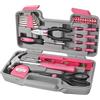 Apollo 39 Pezzi Rosa Set di Attrezzi Fai-da-te per Riparazioni Domestiche. Kit di Base per Donne con Utensili Manuali in Valigetta Compatta e Portatile per Casa e Ufficio