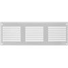 Vent Systems Griglia di ventilazione bianca con griglia per insetti, 300 x 100 mm, per riscaldamento e ventilazione, per interni ed esterni, senza viti