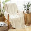 MIULEE Coperta per Divano Pile Singolo Morbido Camera da Letto Matrimoniale Elegante Coperta Plaid Decorazioni Casa 1 Pezzo 125X150 CM Bianco Crema