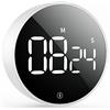 VOCOO Timer da Cucina Digitale: Timer Magnetico per il conto alla Rovescia con ampio Display a LED, Volume Regolabile, Facile da Usare per i Bambini (Batterie Incluse) (bianco)
