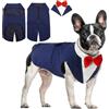 Hjyokuso Vestiti per Cani, Abito Smoking per Cani, Papillon Cane, Costume Cane per Cani di Taglia Piccola Media Grande, Vestito Natale CaneVestito Cane per Compleanni Matrimoni e Halloween - (S-2XL)