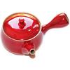 Tea Soul, Teiera Kyusu tradizionale giapponese in creta rossa smaltata, Filtro incorporato, Capacità 320ml