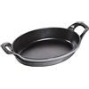 STAUB Sur la Table Minis Pirofila Ovale, Ghisa, Grigio, 21 cm