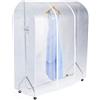 Hangerworld Telo Copertura Protettiva per Stand Appendiabiti Impermeabile Trasparente con Zip - 147cm