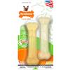 Nylabone | Masticabile Moderate Chew | Confezione doppia | A forma di osso | Gusto pollo e manzo | Per cani di taglia molto piccola (fino a 7 kg) | Per mascelle moderate/delicate