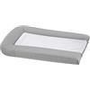 Domiva - Materassino fasciatoio in PVC con 2 spugne rimovibili, colore: Grigio perla