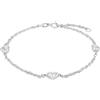 amor Bracciale 925 Argento Sterling per Donna, 17+2 cm, Argento, Cuore, Confezionato in Scatola Regalo Gioielli, 9745012