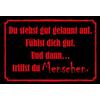 Schatzmix Blechschild Spruch und Dann triffst du Menschen Metallschild 20x30 Tin Sign Targa di Metallo da Parete, Lamiera, Multicolore, 20x30 cm
