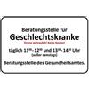 Schatzmix Blechschild Beratungsstelle für Geschlechtskranke Metallschild 20x30 cm Wanddeko Targa di Metallo da Parete, Lamiera, Multicolore