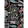 Schatzmix Blechschild Spruch Plant Dreams Metallschild 20x30 Deko Tin Sign Targa di Metallo da Parete, Lamiera, Multicolore, 20x30 cm