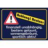 Schatzmix Blechschild Spruch Achtung Rentner Metallschild 20x30 Deko Tin Sign Targa di Metallo da Parete, Lamiera, Multicolore, 20x30 cm