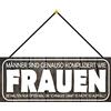 Schatzmix Blechschild Männer Sind kompliziert Wie Frauen… Metallschild 27x10 cm mit Kordel Targa di Metallo da Parete, Lamiera, Multicolore, 20x30 cm