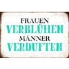 Schatzmix Blechschild Spruch F. verblühen M. Verduften Metallschild 20x30 Deko Tin Sign Targa di Metallo da Parete, Lamiera, Multicolore, 20x30 cm