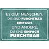 Schatzmix Blechschild Spruch Menschen Einfach furchtbar Metallschild 20x30 Deko Targa di Metallo da Parete, Lamiera, Multicolore, 20x30 cm