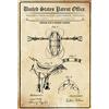 Schatzmix Blechschild Patent für einen Sattel Metallschild 20x30 Deko Tin Sign Targa di Metallo da Parete, Lamiera, Multicolore, 20x30 cm