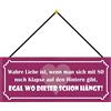 Schatzmix Blechschild Spruch 80 Noch Klapse Auf den Hintern Wanddeko 27x10 mit Kordel Targa di Metallo da Parete, Lamiera, Multicolore, 27x10 cm