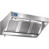 Ristotecno Cappa d'aspirazione a parete mod. SNACK con motore. Con illuminazione e regolatore velocità Prof. 70 - 160x70x45H - AISI 304