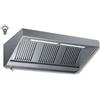 Ristotecno Cappa d'aspirazione a parete mod. SNACK senza motore con illuminazione. Prof. 70 - 100x70x45H - AISI 304