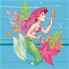 Komar Disney IADX5-009 - Carta da parati fotografica in tessuto non tessuto, motivo: Ariel Little Friends, 250 x 250 cm (larghezza x altezza), per cameretta dei bambini