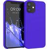 kwmobile Cover per Apple iPhone 12 mini Custodia - Back Case per Smartphone in Silicone TPU - Protezione Gommata - blu baltico