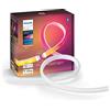 Philips Hue White and Color Ambiance Gradient Lightstrip, Striscia Led Smart, Estensione da 1 M per Kit Base da 2 Metri, Bluetooh,