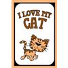 Schatzmix Blechschild I Love My Cat Metallschild 20x30 cm Wanddeko Tin Sign Targa di Metallo da Parete, Lamiera, Multicolore, 20 x 30 cm