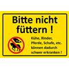 Schatzmix Blechschild Warnschild Bitte Nicht füttern Pferd Metallschild Wanddeko 20x30 cm Tin Sign Targa di Metallo da Parete, Lamiera, Multicolore