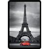 Schatzmix Blechschild Auto Rote Ente Eifelturm Metallschild Wanddeko 20x30 cm Tin Sign Targa di Metallo da Parete, Lamiera, Multicolore