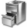 Cassettiera Inox a 2 cassetti per prof. 60 - Dim.cm. 40x58x54H.