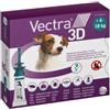 Ceva salute animale Vectra 3D soluzione spot-on 3 pipette tappo verde cani 4-10kg