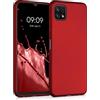 kwmobile Custodia Compatibile con Samsung Galaxy A22 5G Cover - Back Case Morbida - Protezione in Silicone TPU Effetto Metallizzato rosso scuro metallizzato