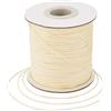 Craftdady - Rotolo di filo di poliestere cerato, 169,1 metri/rotolo, sezione rotonda, 0,5 mm, per lavori con perline, realizzazione di gioielli e forniture per macramè, colore: beige