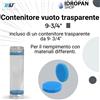 Contenitore Vuoto Trasparente 9 3/4" per Cartucce Ricaricabili