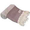 Bersuse 100% Cotone - Hierapolis Asciugamano Turco Telo Mare con Design Diamante - Borgogna
