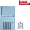 Fabbricatore di ghiaccio a cubetto pieno. Produzione giornaliera 44 Kg - Contenitore 15 Kg. - Raffreddamento ad aria