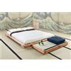 Vivere Zen Letto giapponese, artigianale in legno massello - Yama (Struttura colore noce scuro 180x200cm (est. 203x223) )