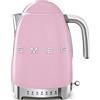 Smeg, Bollitore Temperatura Variabile KLF04PKEU 1,7L, Più Livelli di Temperatura, Filtro Anticalcare Lavabile, Autospegnimento di Sicurezza, Indicatore Livello Acqua, Avvolgicavo, Potenza 2400W, Rosa