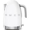 Smeg, Bollitore Temperatura Variabile KLF04WHEU 1,7L, Più Livelli di Temperatura, Filtro Anticalcare Lavabile, Autospegnimento di Sicurezza, Indicatore Livello Acqua, Avvolgicavo, Potenza 2400W, Bianco