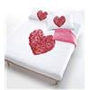 Italian Bed Linen Digital CP-DIG-713-1P Parure Copripiumino, 100% Cotone, 713 Cuore di Rose, Singolo