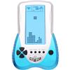 HLF Nuova console di gioco in mattoni con grande schermo La luminosità della retroilluminazione blu può essere regolata in 23 giochi compatibile con batteria al litio e batterie AAA (Blu)